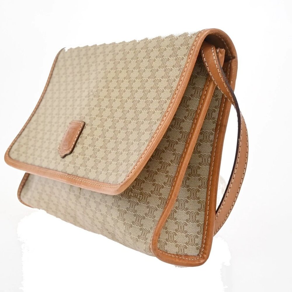 CELINE Macadam Pattern Crossbody 2Way Shoulder Clutch Bag PVC Leather BN 67KB426 - Picture 2 of 16